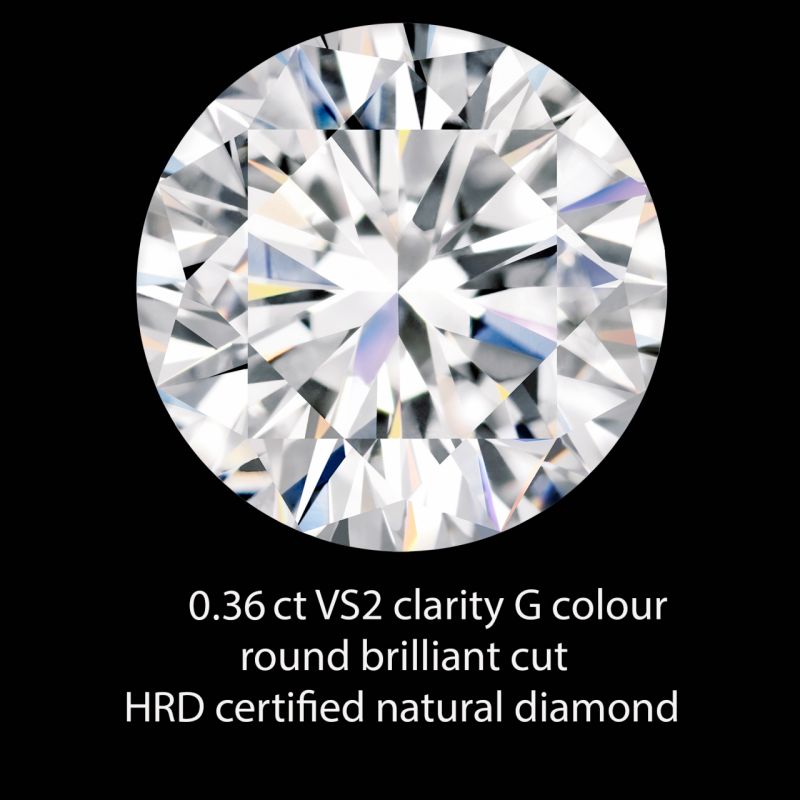 werper de eerste jeugd 0.36 ct VS2 zuiverheid G kleur natuurlijke diamant - Rocks and Clocks