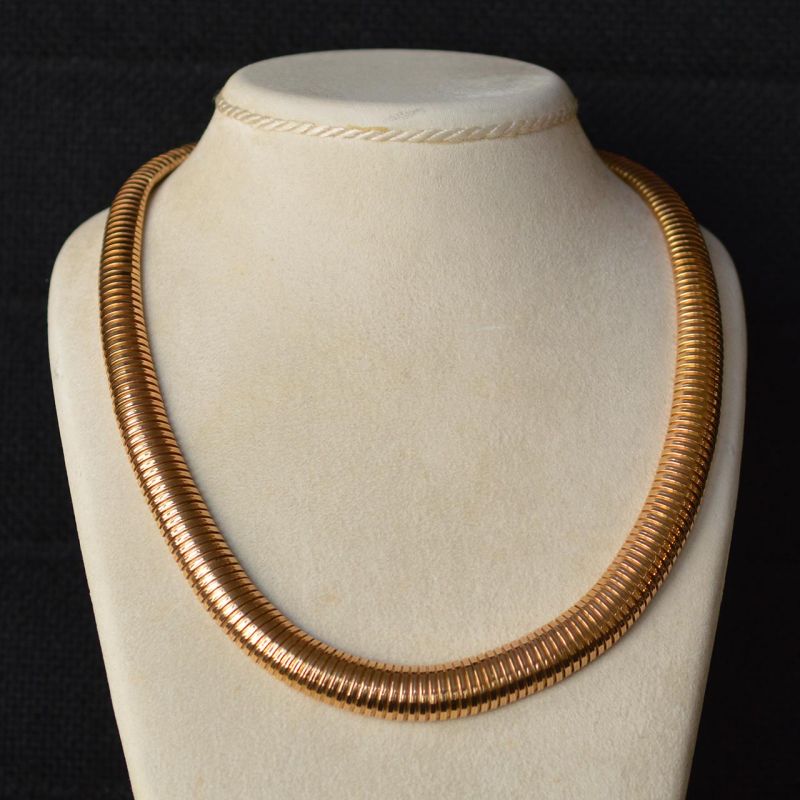 18k-goud-gaspipe-choker-collier-retro