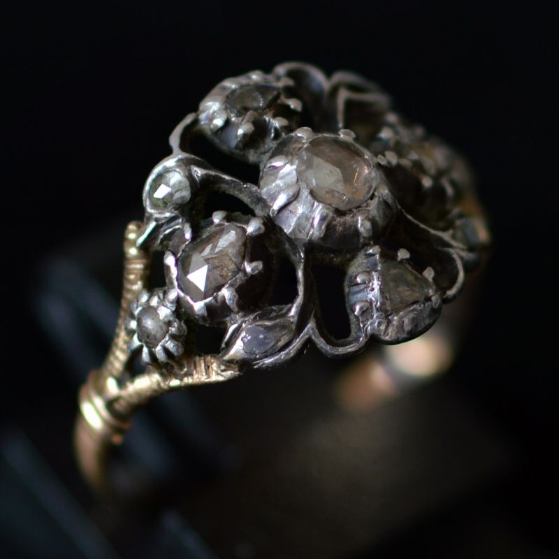 vroege-roosdiamanten-ring-18-karaat-goud-antiek