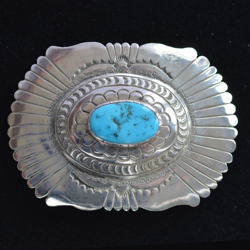 zilveren-turkoois-riem-gesp-navajo-indiaan-kunstenaar-james-francisco