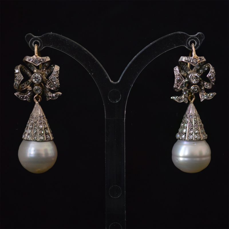 antieke-roosdiamant-parel-oor-hangers-bellen-1850