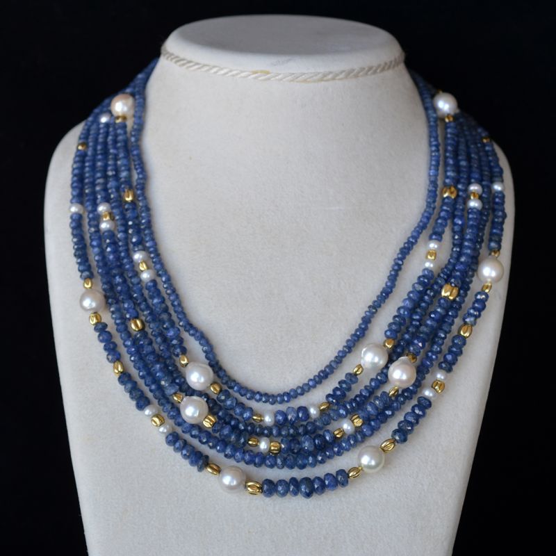 blauw-saffier-goud-kralen-akoya-parels-torsade-collier