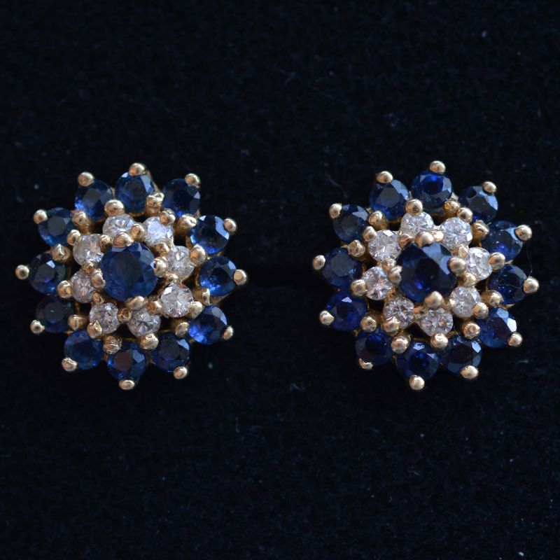 vintage-diamant-en-saffieren-cluster-oorbellen