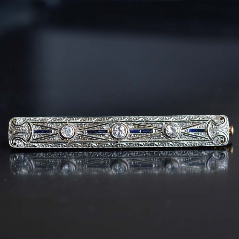 platina-gouden-art-deco-staaf-broche