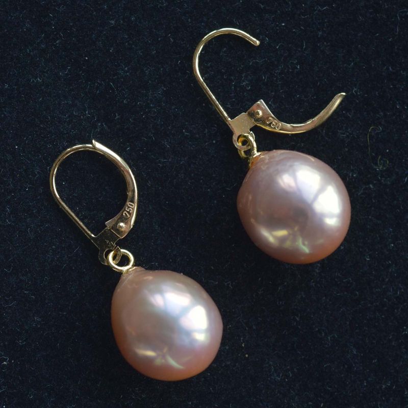 oud-roze-zoetwater-12-x-13-x-14-mm-parel-14-karaat-geel-gouden-scharnierende-oorhanger-brisures