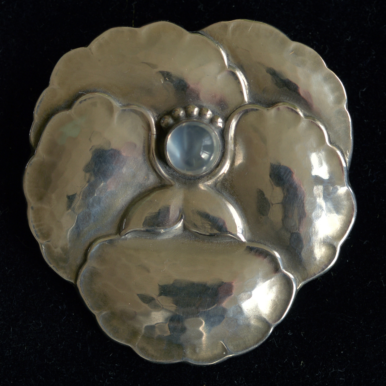 antieke-georg-jensen-zilveren-maansteen-bloem-broche-viooltje