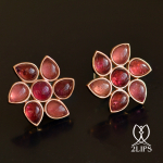 2lips-flower-tulp-rubelliet-toermalijn-oorbellen-oorstekers-ontwerper-david-aardewerk-juwelier-18k-goud-keukenhof-dutch-design