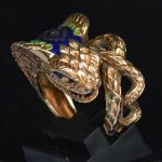 vintage-18k-goud-emaille-slang-ring-60er-jaren