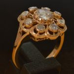 roosdiamant-entourage-ring-18k-goud-klassiek-antiek