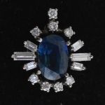 14k-gouden-50er-jaren-hanger-3-ct-blauwe-saffier-en-briljant-baguette-geslepen-diamanten