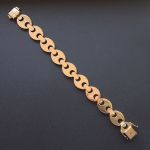 18-karaat-tweekleurige-rood-geel-gouden-koffieboon-schakel-armband-libanese