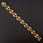 18-karaat-tweekleurige-rood-geel-gouden-koffieboon-schakel-armband-libanese
