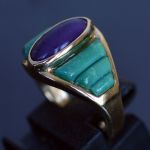 vintage-80er-jaren-design-gesneden-amazoniet-lapis-lazuli-ring-goud