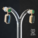 18k-goud-2lips-colombiaanse-smaragd-indigoliet-2lips-oorhangers-oorbellen-onwerp-dutch-designer-david-aardewerk