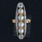 platina-goud-grote-antieke-victoriaanse-belle-epoque-oudslijpsel-diamant-parel-ring