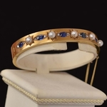 met-parel-diamanten-en-saffier-bezette-antieke-18-karaat-gouden-victoriaanse-armband