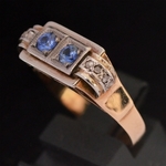 40er-jaren-rose-goud-platina-natuurlijke-saffier-retro-ring
