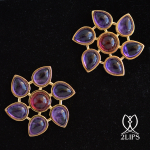 2lips-flower-tulp-amethist-rubelliet-toermalijn-oorbellen-oorstekers-ontwerper-david-aardewerk-juwelier-18k-goud-keukenhof-dutch