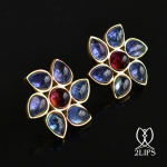 2lips-flower-tulp-tanzaniet-rubelliet-toermalijn-oorbellen-oorstekers-ontwerper-david-aardewerk-juwelier-18k-goud-keukenhof-dutc